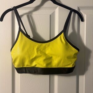 Yellow and Black Women's Sports Bra
